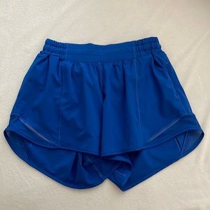Royal Blue Hotty Hot Lululemon Shorts 4 Inch Low Rise